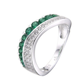 Anillo Cristales Verde