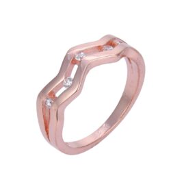 Anillo Doble Zig Zag Rose