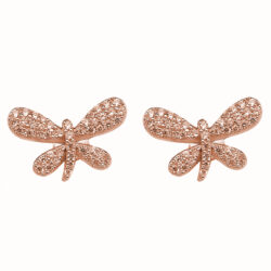 Aros Libélula pavee Rose