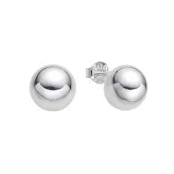 Aro macizo media bolita 10 mm Plata blanca o rose gold