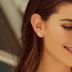 Aros Rayo en plata