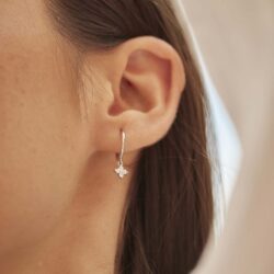 Aros Flor Plata