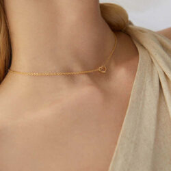 Collar de oro 18k corazón