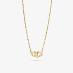 Collar de oro 18k ojo turco