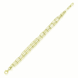 Pulsera Triple eslabonada Baño en oro