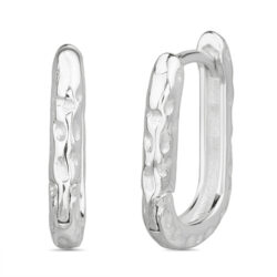 Par aros argollas ovaladas sin piedra