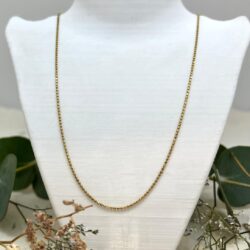 Cadena Italiana Puntitos Facetados Oro 18 k