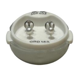 Abridores Perlas Oro blanco 18 k