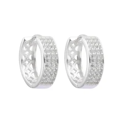 Argollas huggies con piedras
