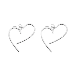 Aros zarcillos corazon colgante