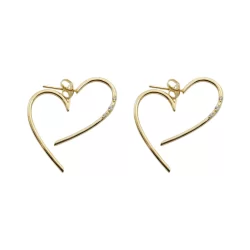 Aros zarcillos corazon colgante