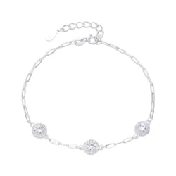 Pulsera de Plata tres Puntos de Luz