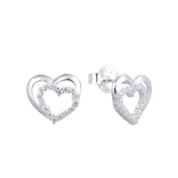 Aros Corazon Calado