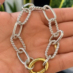 Pulsera Eslabonada Alta Bijou Premium De Dios