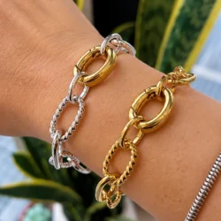 Pulsera Eslabonada Alta Bijou Premium De Dios