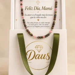 Collar Rubí Zoisita y Ágata