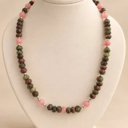 Collar Rubí Zoisita y Ágata