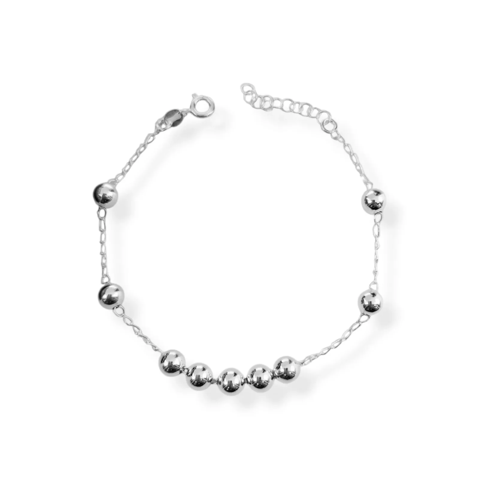 Pulsera de Bolitas Espaciadas 6mm