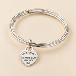 Pulsera Triple Corazon Tiffany Plata 925